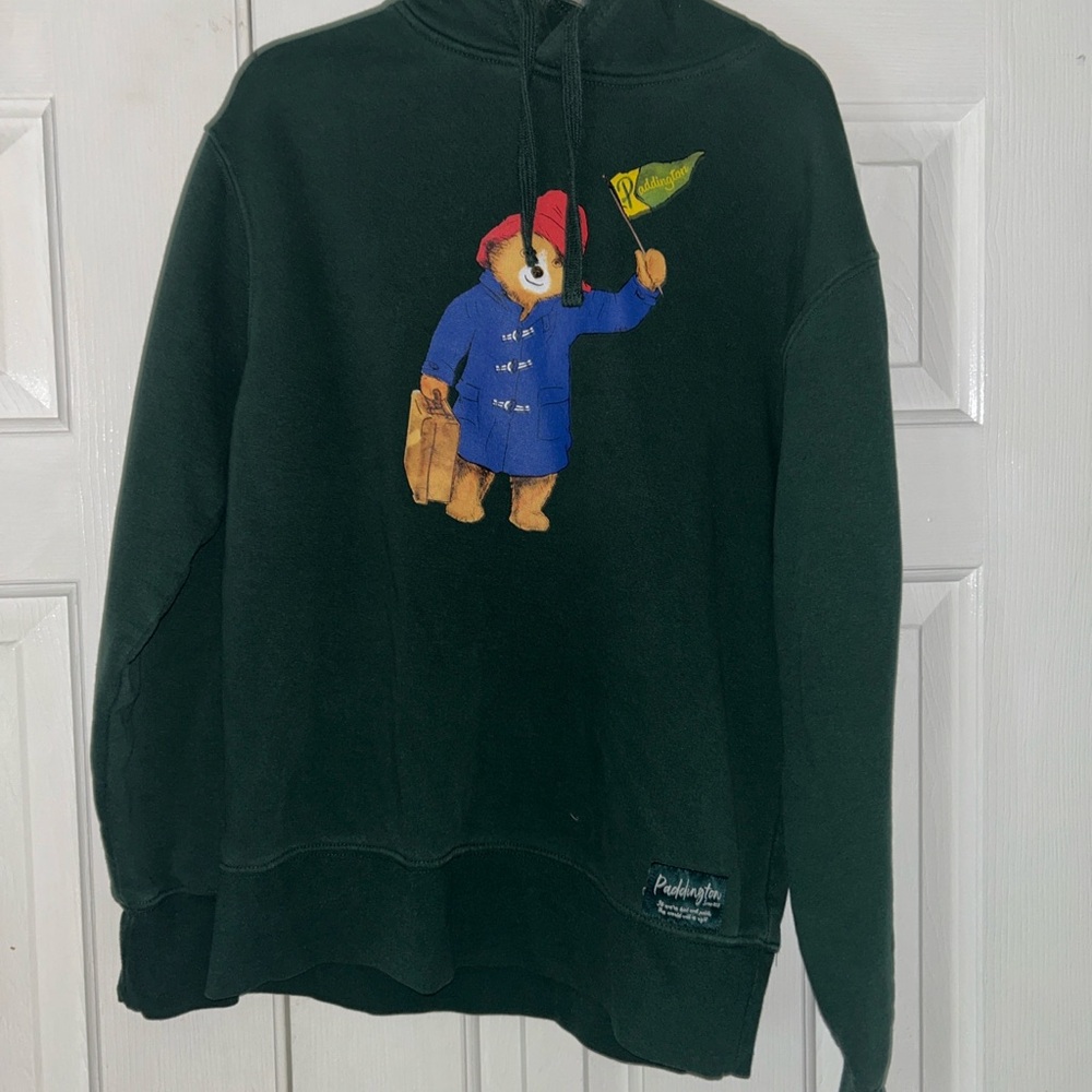 Dark Green Zara Paddington Bear Hoodie
